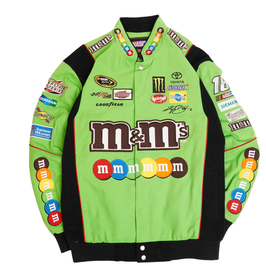 Vintage NASCAR M&Ms Cotton Jacket Green - Large-Extra Large