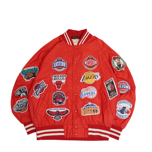 Jeff Hamilton NBA Teams Jacket Red All Over Patch - Large