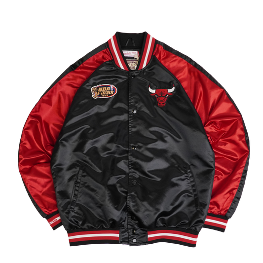 Mitchell & Ness Men's Chicago Bulls Colorblock Lightweight Satin Jacket - Large