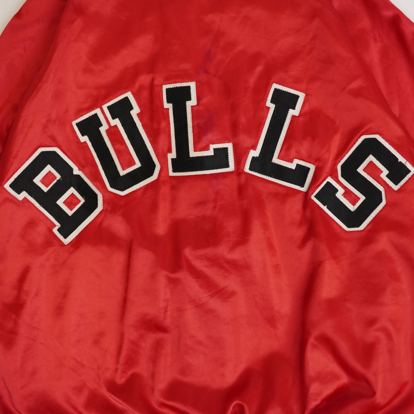 Vintage Mitchell & Ness Chicago Bulls 80s Chalk Line Satin Bomber Jacket - Large - WearGodspeed