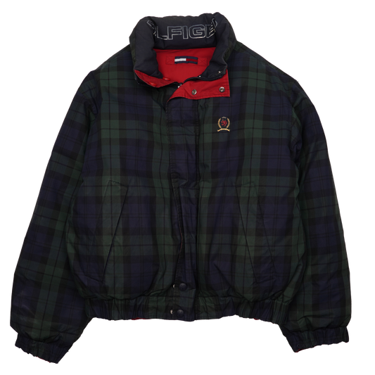 Tommy Hilfiger Reversible Plaid Puff Jacket - Large