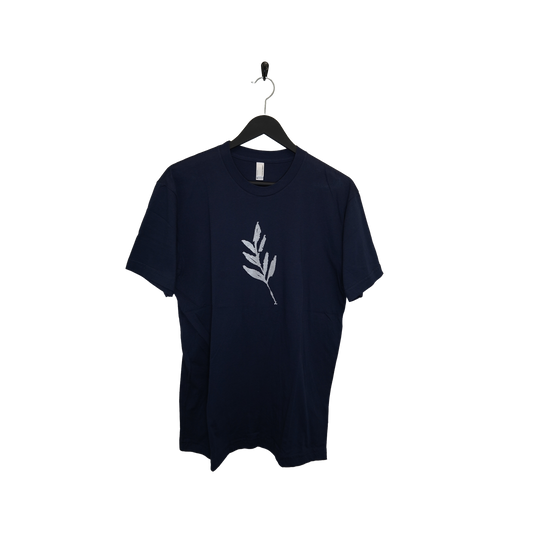 VINTAGE NAVY BLUE LEAF TEE - MEDIUM