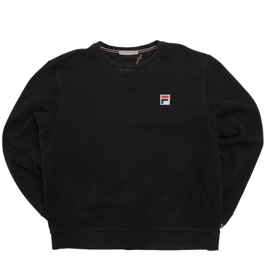 Fila Soft Cotton Crewneck Sweater Embroided Logo - Large